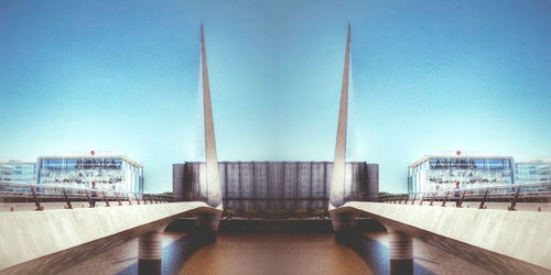 Built structure against clear blue sky