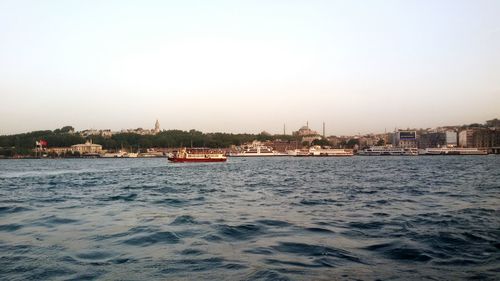 Boats in sea