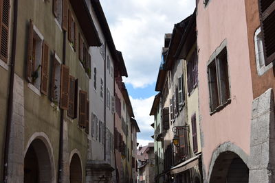 Low angle view of buildings against sky