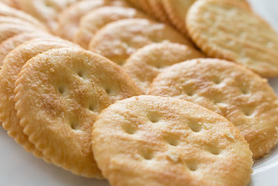 Close-up of bread in plate