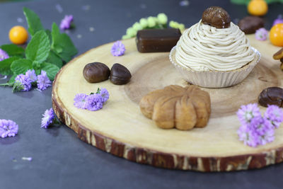 Close-up of cake on table