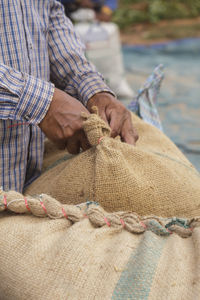 Close-up of man working