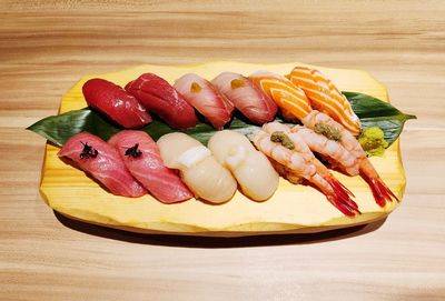 Close-up of food on table