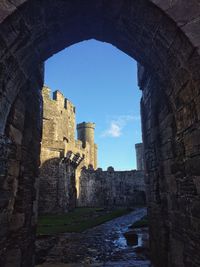 Low angle view of old ruin