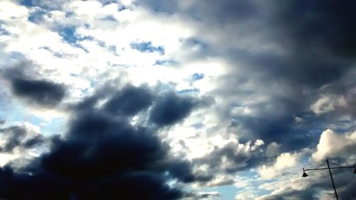 Low angle view of cloudy sky