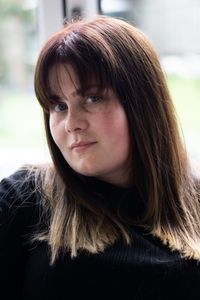 Close-up portrait of a young woman