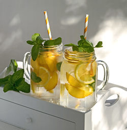 Close-up of drink on glass