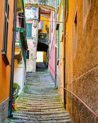 Narrow alley amidst buildings