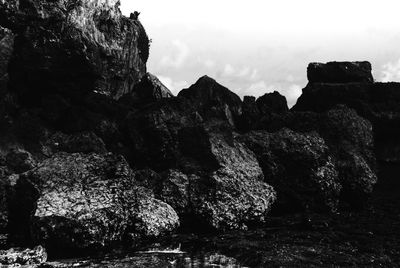 Rock formations against sky