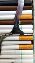 Full frame shot of cigarettes