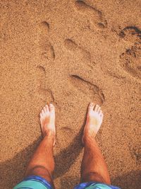 Low section of people on beach