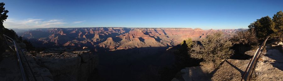 Panoramic view of rock formations