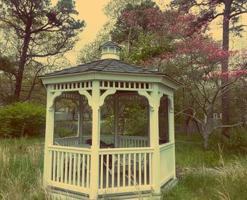 Built structure with trees in background