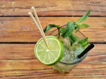 Close-up of drink on table