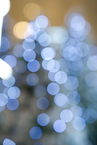 Defocused image of illuminated lights