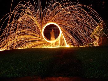 Light trails at night