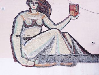 View of graffiti on wall