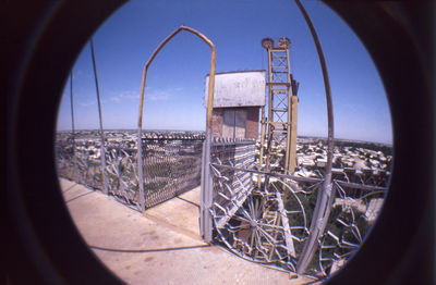 Built structures against the sky