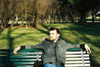 Man sitting in park