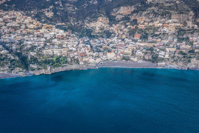 High angle view of sea