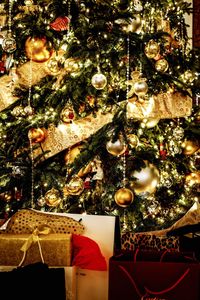 Christmas decoration hanging on tree