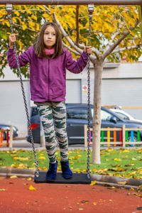 Girl playing at park
