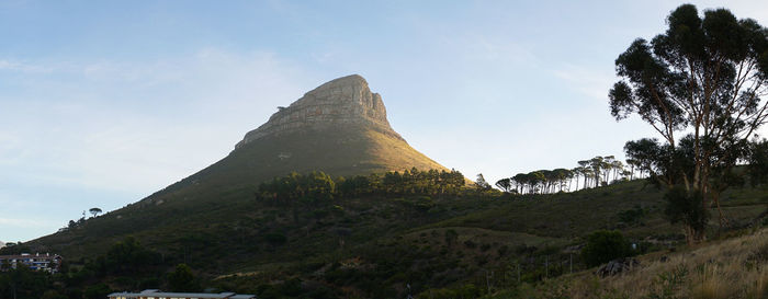 Low angle view of mountain against sky