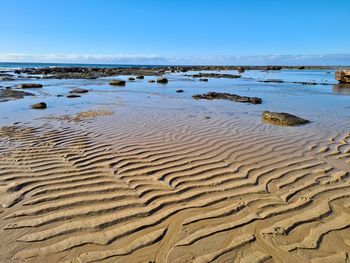 Scenic view of sandy beach