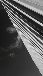 Low angle view of modern building against sky