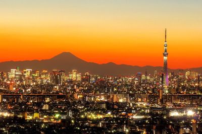 Cityscape at sunset