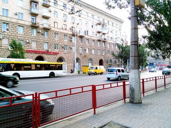Cars on city street