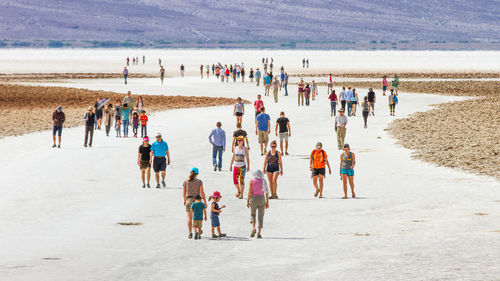 People enjoying at beach