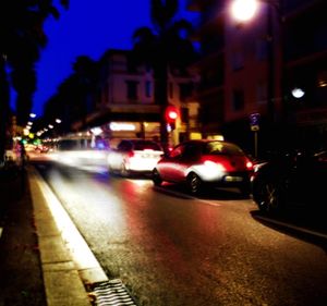 Illuminated street light at night