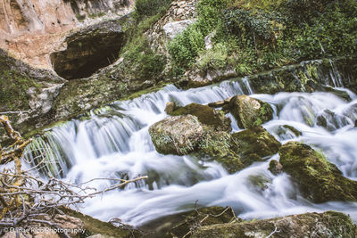 River flowing through rocks