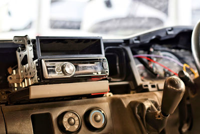 Interior of old car