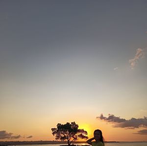 Low angle view of silhouette trees against sky during sunset