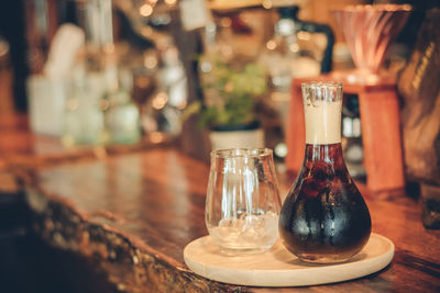 Close-up of drink on table