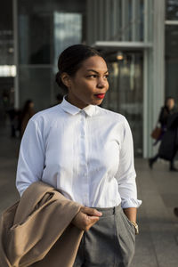 Portrait of smiling businesswoman