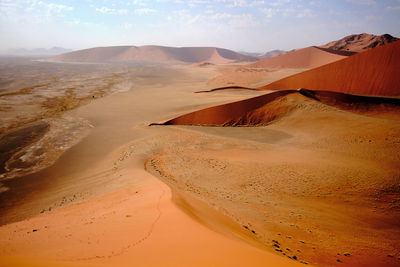 Scenic view of desert against sky