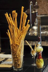 Close-up of food on table