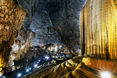 Rock formations in cave