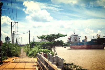 View of building against cloudy sky