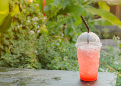 Close-up of drink on table