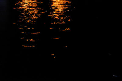 Illuminated water at night