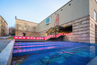 High angle view of swimming pool