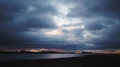 Storm clouds over sea