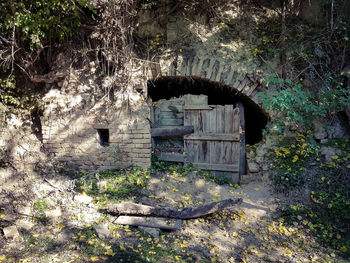 Entrance of abandoned building