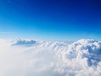 Scenic view of cloudscape against blue sky