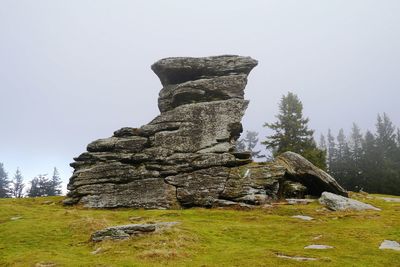 Rock formations on landscape