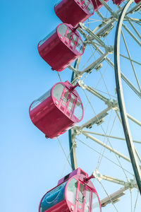 Low angle view of ferris wheel against clear sky